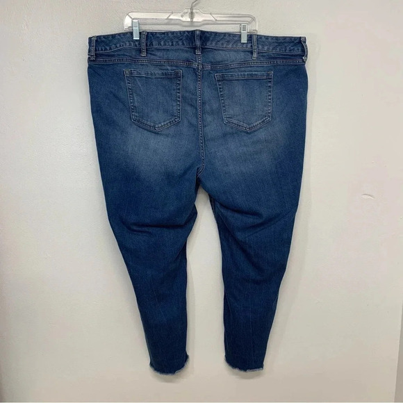Torrid Jeans Woman Plus‎ 24  Blue Fading Straight Raw Hem Stretch Pockets Casual - Picture 4 of 11